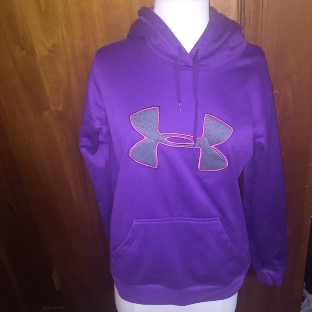 Under Armour big logo purple hoody hoodie S small